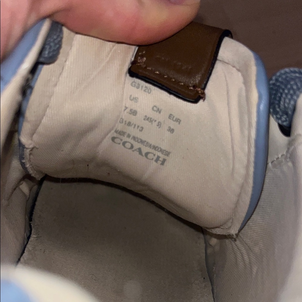 Women’s Blue Coach Sneakers - Picture 7 of 8